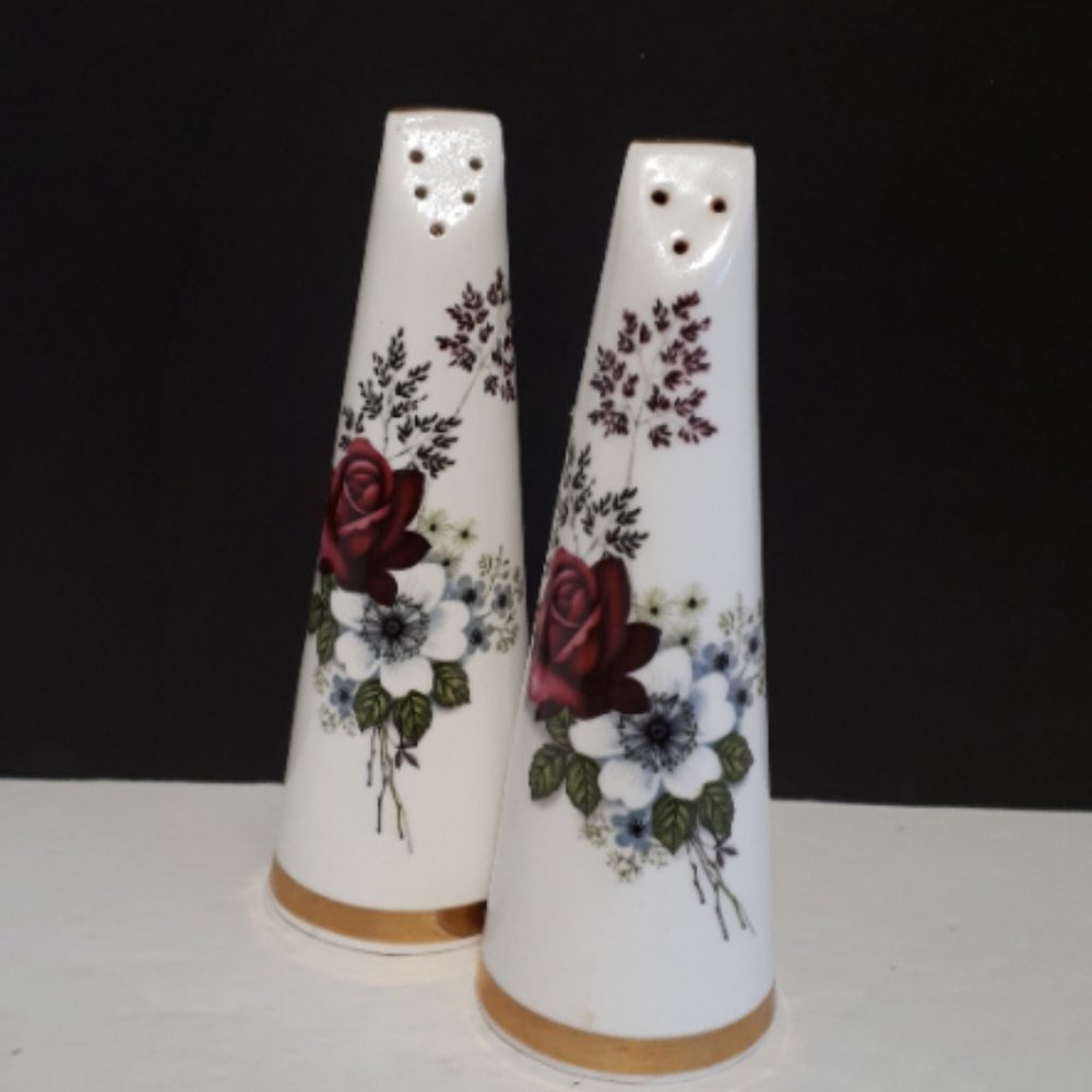 Salt and Pepper Royal Stewart Fine Bone China Vintage 1960's